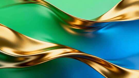 彩色流动金属波浪特效素材