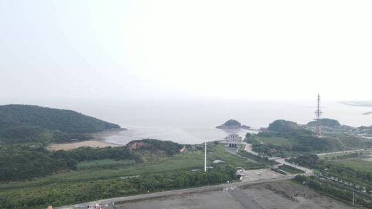 宁波北仑区洋沙山世贸北仑春晓梅山湾4K全景