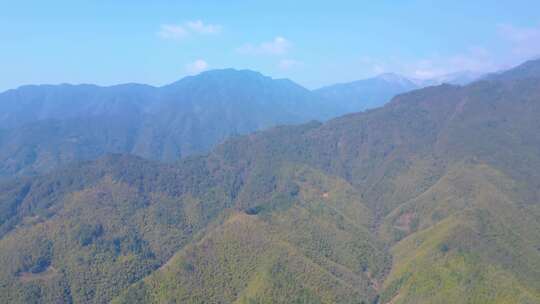 安徽省黄山风景区汤口镇大山航拍延时摄影风