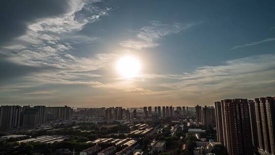 郑州城市上空延时