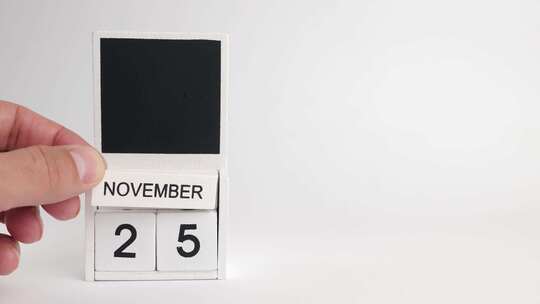 11.日期为11月25日的日历和设计师空
