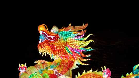 南京老门东的龙年龙灯笼新年春节元宵节气氛视频素材模板下载