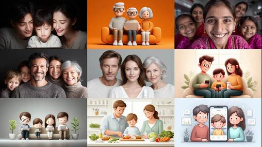 爱与陪伴家庭温馨瞬间高清在线视频素材下载