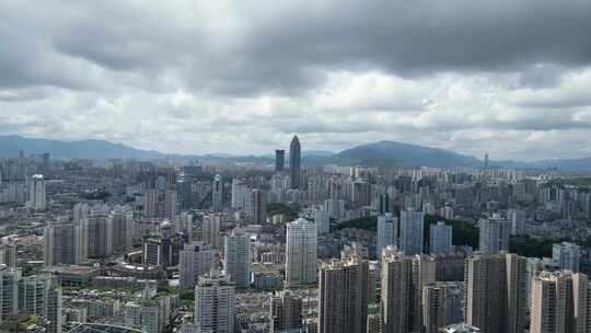 航拍温州城市建设温州城市天际线