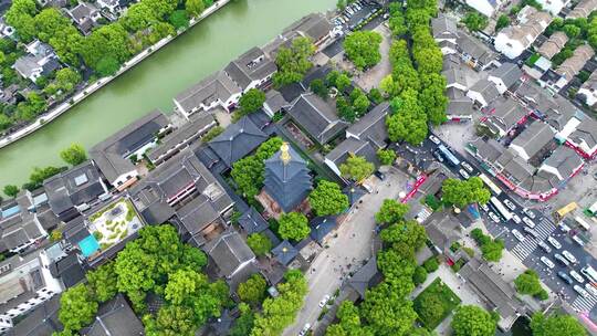 江苏苏州市姑苏区寒山寺江南水乡风景风光航