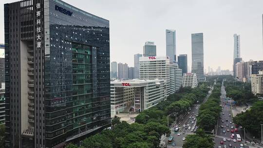 深圳南山科技园城市航拍视频素材模板下载