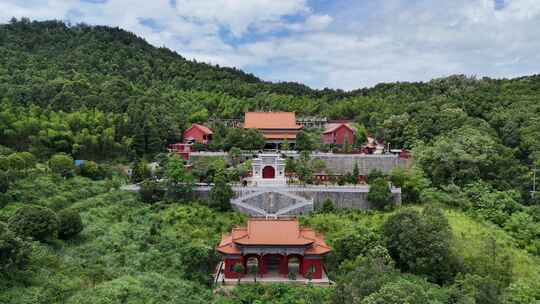 航拍湖南怀化中坡山菩提寺