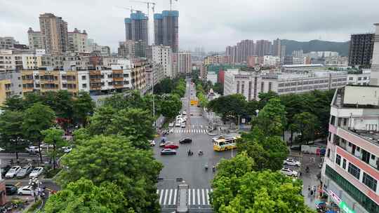 深圳龙华区城市交通航拍