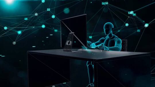 科技虚拟人物场景AE视频素材教程下载