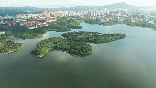 东莞松山湖风景区大景航拍