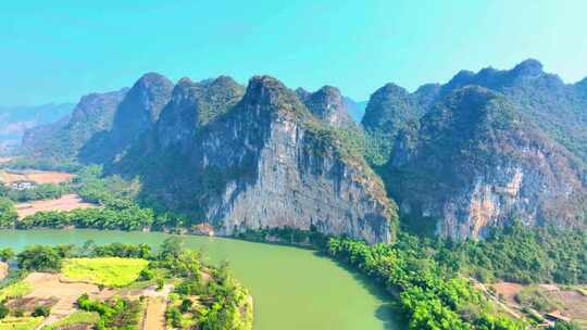 宁明县花山岩画景区航拍