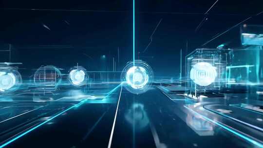 动态粒子 质感光影 未来科技画面