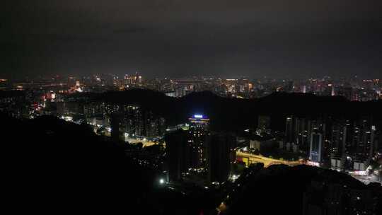 广东惠州夜景航拍视频素材模板下载