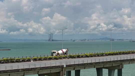 沿江高速瞰深中通道航拍