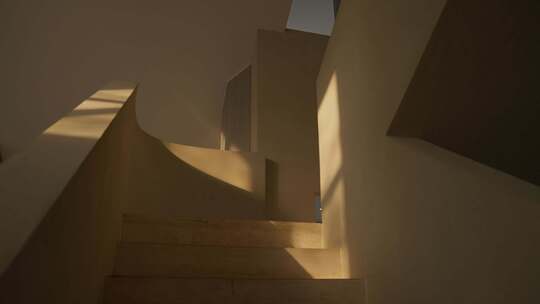 室内楼梯光影特写
