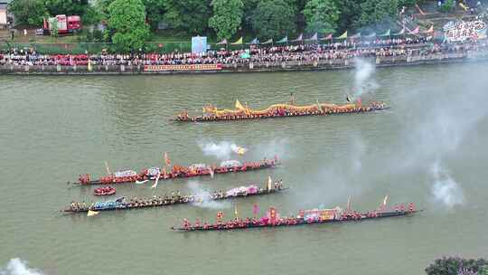 中国广东省广州市荔湾区花地河东漖龙舟景