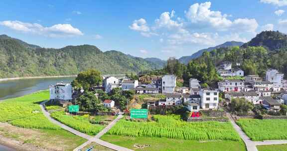 皖南古村落 新安江 徽派建筑 村庄 山水