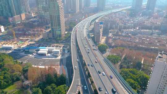 上海外滩黄浦江风景视频素材航拍延时