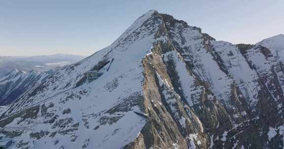 基茨斯坦霍恩山，奥地利，雪，无人机