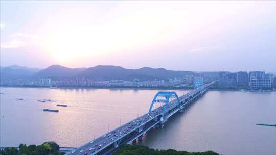 4K杭州复兴大桥 黄昏 2段