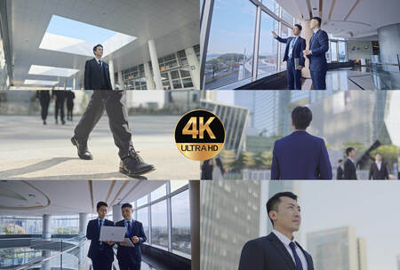 【大合集】商务精英写字楼走路背影脚步抬头