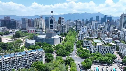 福州东西河建筑风光航拍城市景观