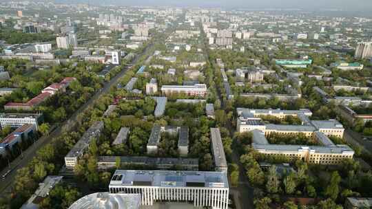 阿拉木图市哈萨克斯坦酒店鸟瞰图