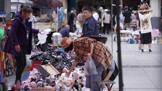 延边早市水上市场东北人文摊位人流烟火气