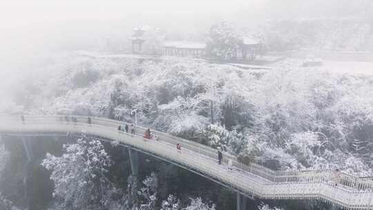 成都龙泉山森林公园下雪