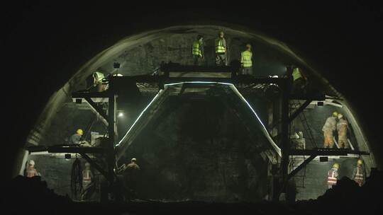 隧道施工视频素材模板下载