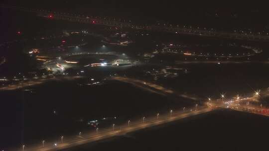 航拍 雄安 冬季 夜景 晚上 航拍雄安夜景