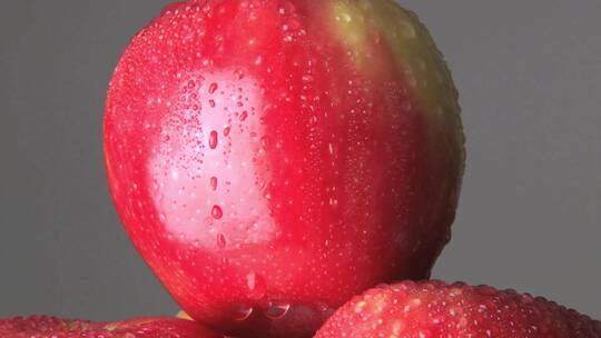 新鲜水果苹果红苹果进口水果特写视频素材模板下载