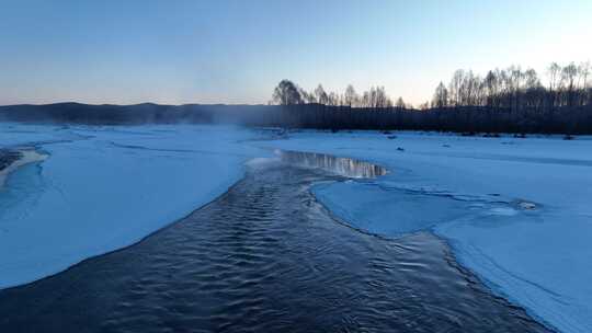 林海雪原冰河风光