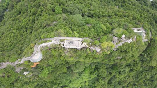 航拍广西柳州马鞍山公园