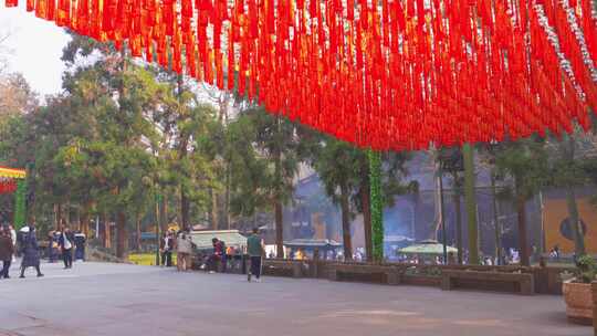 杭州西湖灵隐寺祈福红丝带