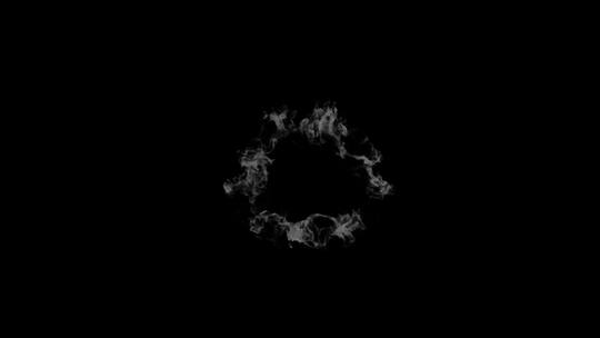 白色圆圈烟雾喷射冲击扩散 (5)