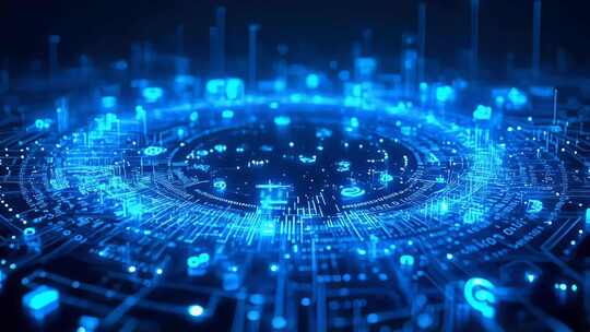 循环蓝色科技背景 合集4K