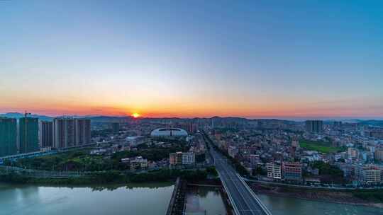 广东省梅州市五华县日落延时