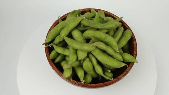 新鲜毛豆豌豆绿色农产品蔬菜豆类4k视频