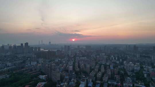 江西九江日出九江大景航拍