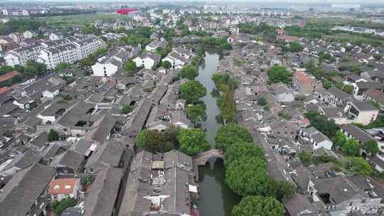 浙江西塘古镇旅游景区航拍