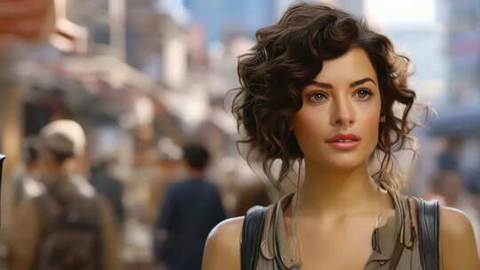 电影放映机和好莱坞美女明星4K