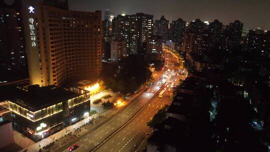 神都大酒店夜景航拍