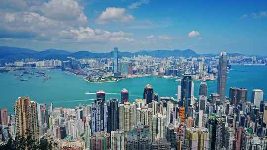 【正版素材】香港大景全景大气俯拍