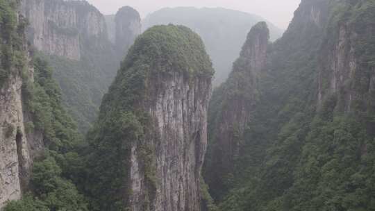 湖南湘西吉首矮寨镇德夯苗寨问天台山地航拍