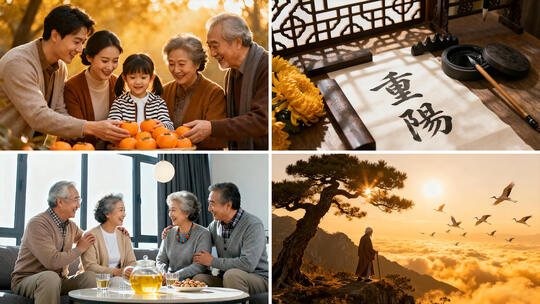 重阳节老人节九九重阳秋天尊老敬老爱老父母