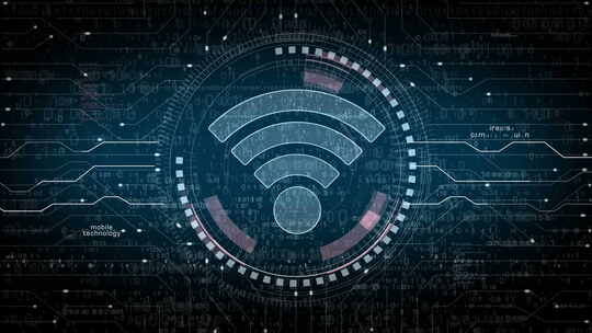 Wifi移动网络通信符号环数字概念