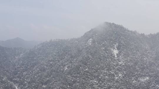 杭州灵隐雪下雪航拍