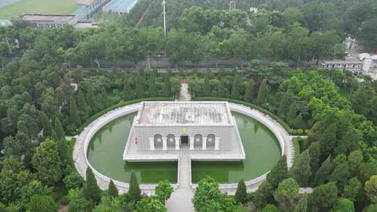 河北邯郸烈士陵园纪念馆航拍