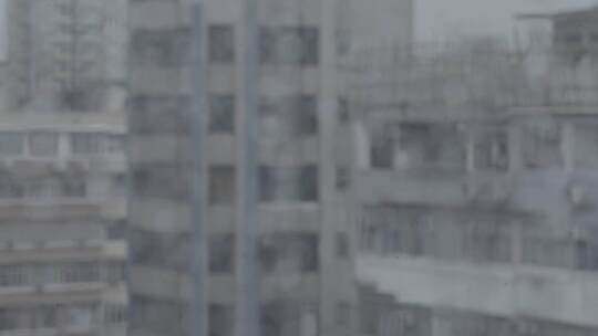 雨中高层住宅视频素材模板下载